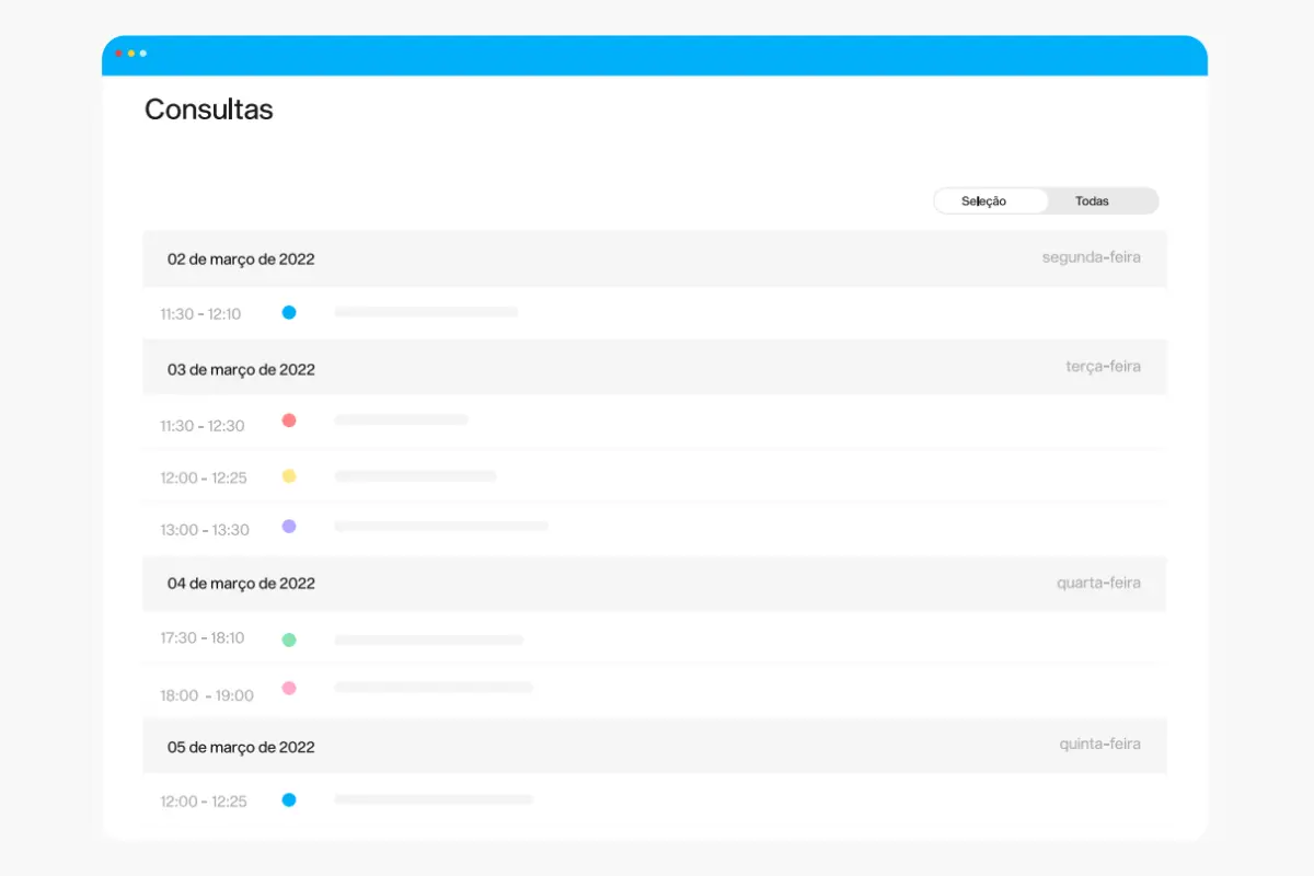 Controle de consultas